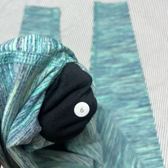 Lululemon Wunder Under Blue Green Leggings Size 6 - Picture 2 of 4